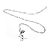 925 Sterling Silver Chinese Friendship Symbol Dangling Heart Pendant Necklace, 18 inches