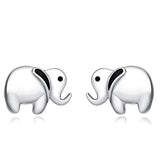 Silver Little Lucky Elephant Stud Earrings