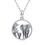 Silver Elephant Pendant Necklace