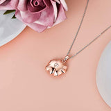 S925 Sterling Silver Rose Flower Urn Necklace for Ashes Women  Memories Jewelry to Keep Someone Near to You