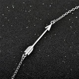 925 Sterling Silver Arrow Necklace With Platinum Plated