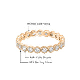 14K Gold Plated Sparkly Zircon Marquise Mylne Forever Band Ring