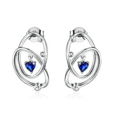 925 Sterling Silver Mysterious Planet Stone Lovely Stud Earrings for Women Fashion Jewelry