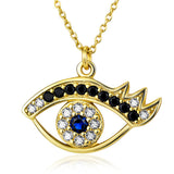 Evil Eyes Gold Color Necklace Wholesale Silver Fashionable Design