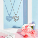 Authentic 925 Sterling Silver Heart Style Bird Pendant Necklace High Quality Fashion Necklace Accessories for Women
