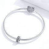 925 Sterling Silver Wheet Clip Charms with Silicone For Women Original Silver Bracelet & Bangle