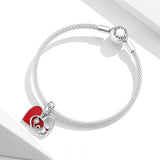 925 Sterling Silver Exquisite Heart Beads Charm For Bracelet  Fashion Jewelry For Women