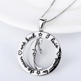 Fairy tale girl necklace silver wholesale moon star necklace design