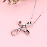 S925 Sterling Silver Fashion Personality Cross Smart Pendant Necklace Female Jewelry Cross-Border Exclusive