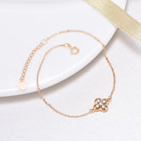 18K Gold Fashion Exquisite Bracelet Four-Leaf Clover Lucky Bracelet Temperament Elegant Ladies Jewelry