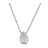 drop shape cubic zirconia pendant necklace