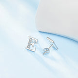 Wholesale Fashion Ladies Jewelry 925 Sterling Silver Alphabet Stud Earrings