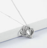 Silver Women Necklace Mother's Day Gift Heart  Pendant with 18inch  Silver Chain Charm Jewelry Gift Collier collar de plata