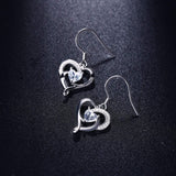 S925 Sterling Silver Fashion Personality Micro-Inlaid Love Earrings Jewelry Earrings Cross-Border Exclusive