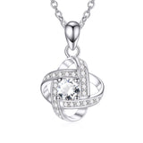Forever Love Knot Necklace High Quality Cubic Zirconia Simple Necklace