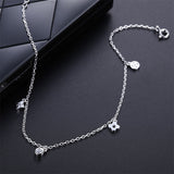 S925 sterling silver fashion silver bracelet female crystal jewelry