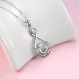 A Mother's Love For Her Child Necklace Smile Face Zirconia Necklace