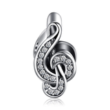 Treble Clef 925 Sterling Silver Beads Charms