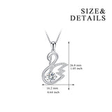 Design Fashion Lovely Crystal Swan Shape Necklace For Women