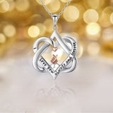 S925 Sterling Silver Creative Winding Love Heart Necklace Pendant Female Jewelry Cross-Border Exclusive