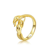 gold color Mermaid open size Finger Ring