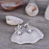 S925 Sterling Silver Creative Micro-Set V-Shaped Earrings Jewelry Cross-Border Exclusive