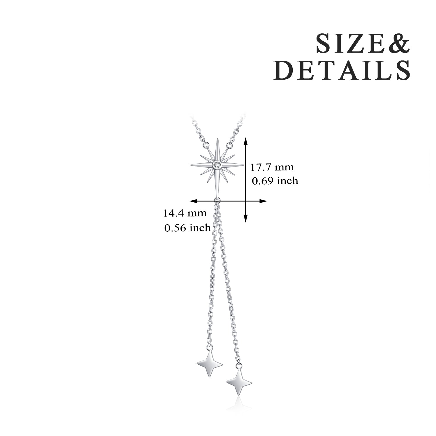 High Quality Cubic Zircon Pendant Tassel Necklace Wholesale 925 Sterling Silver