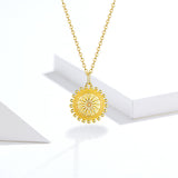 S925 Sterling Silver Awn Star Necklace Gold-plated Zircon Necklace
