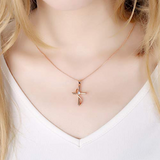 God in My Heart Faith Hope Love Cross Pendant Necklace Jewelry Valentine Birthday Gifts for Women