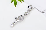 Graceful Music Note Necklace Temperament Maiden Custom White Gold Necklace 925 Sterling Silver