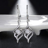 S925 Sterling Silver Fashion Personality Micro-Encrusted Korean Pendant Jewelry Earrings Cross-Border Exclusive