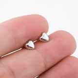 Stud Heart Silver Earrings Jewelry Earrings