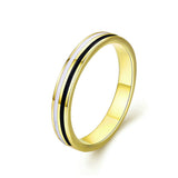 Plated Gold Ring 925 Sterling Silver Fashion Finger Rings Jewelry for Mens Gifts