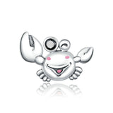 925 Sterling Silver Cute Crab Charm for Bracelet Fashion Wedding Jewelry For Gift