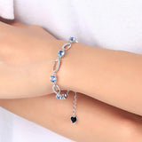  silver austrian crystal small waist bracelet