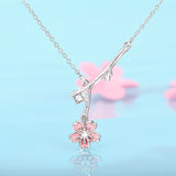 Twig flower necklace temperament noble hot sale necklace