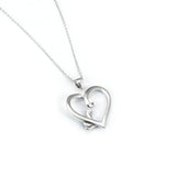 Heart And Black Cat Shaped Necklace Wholesale 925 Sterling Silver Jewelry For Gifts