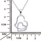 Heart Shaped Necklace Wholesale 925 Sterling Silver Cubic Zirconia Jewelry Birthday Gift For Girlfriend