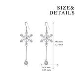 Snowflake Earrings Little Cubic Zirconia Drop Beautiful Jewelry Earrings