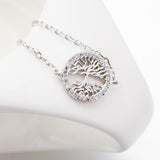 Life Tree Circle Round Bracelet With Extension Chain Jewelry