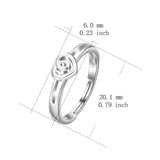 Celtic Knot Heart Adjustable Ring Size Infinity Wedding Engagement Jewelry