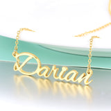 Darian - Custom Name Necklace - Yellow Gold Plated