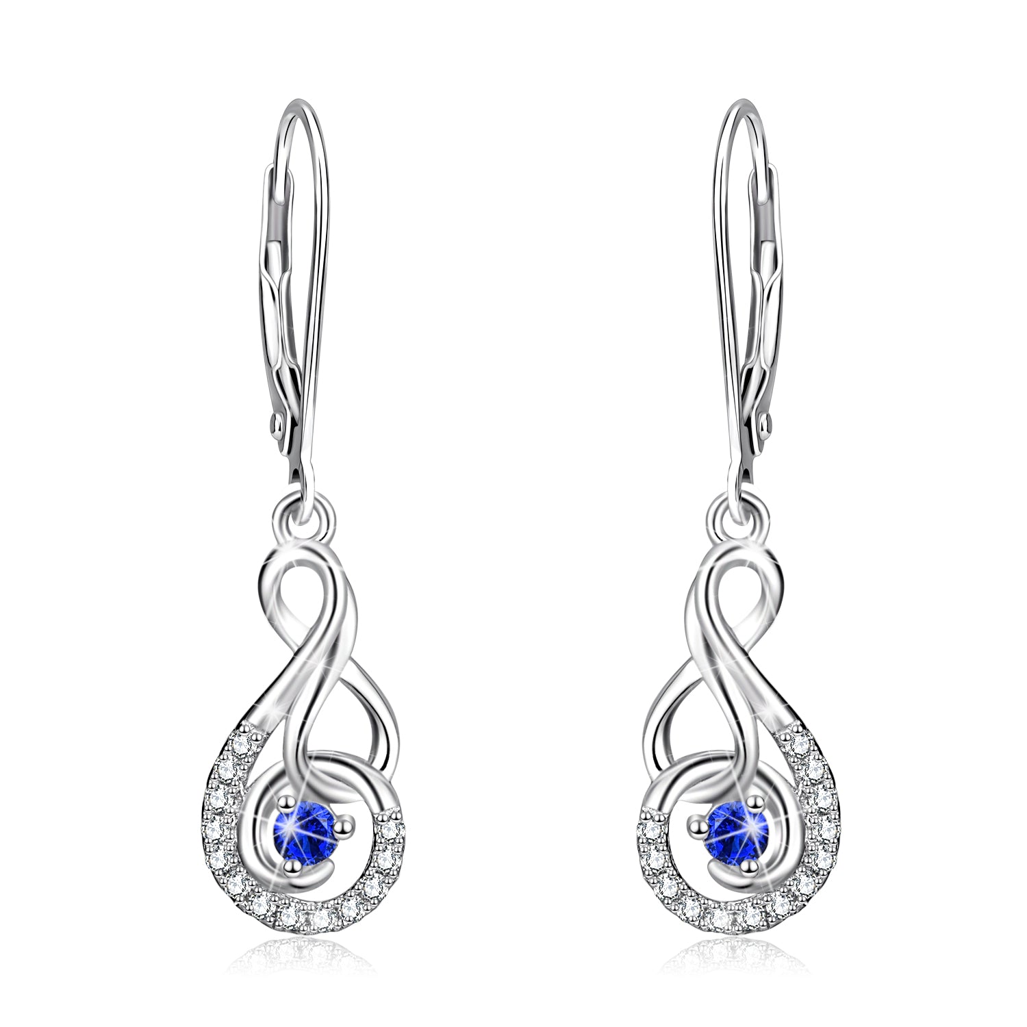 925 Sterling Silver Drop Earrings For Elegant Ladies Design