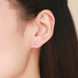 Authentic 925 Sterling Silver Luminous Gypsophila Star Flower Stud Earrings for Women Sterling Silver Jewelry
