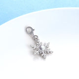 S925 Sterling Silver Simple Wild Snowflake Pendant Korean Temperament Ladies Charms