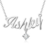 name necklace zirconia pendant drop any name necklace design