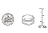 0.48 Carat (ctw) 14K Gold Round White Diamond Women Wedding Increase Double Ring 1/2 CT