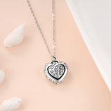 Heart-shaped Companion's Pet Necklace 925 Sterling Silver Necklace