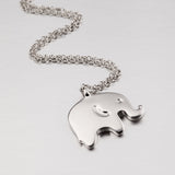 S925 Sterling Silver Elephant Animal Necklace Jewelry
