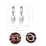S925 Sterling Silver Version Of The Micro-Inlaid Wings Earrings Jewelry Earrings Cross-Border Dedicated